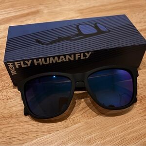 Hoka Black Sunglasses with Blue and Purple Lenses